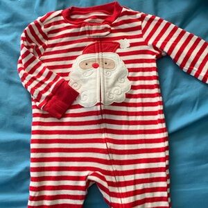 6M Red & White Striped Santa Christmas/Holiday PJs